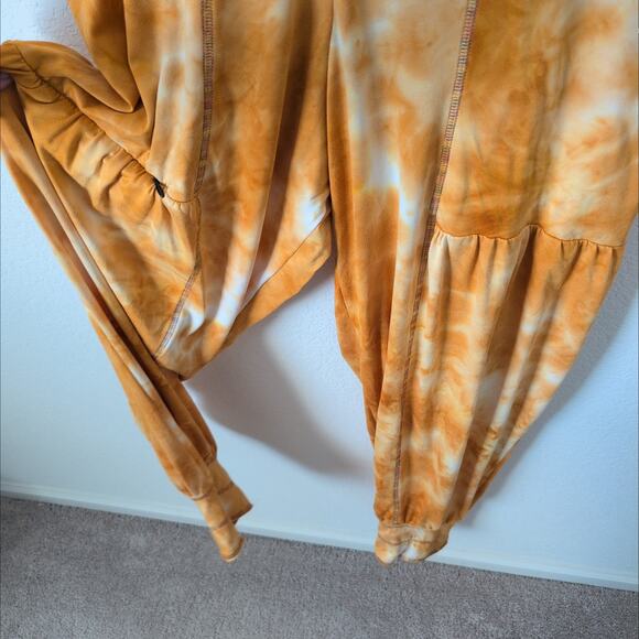 Autumn Teneyl Tie Dye Hooded Jumpsuit M/L Rave Boho Sustainable Organic $300 - Picture 10 of 16